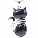 Pendentif chat Blue Sand